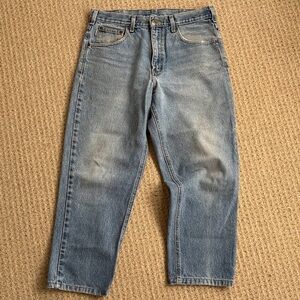 Vintage 90s Carhartt Perfect Wash Cropped Length Denim Jeans